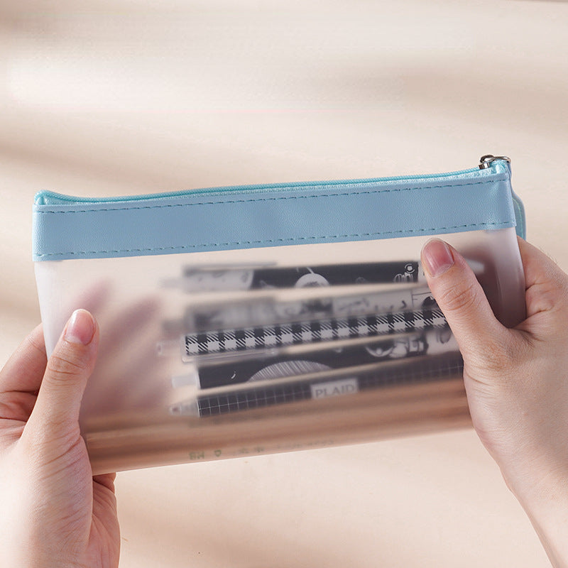 3pcs Frosted Waterproof File Bag for Test Papers & Data Storage
