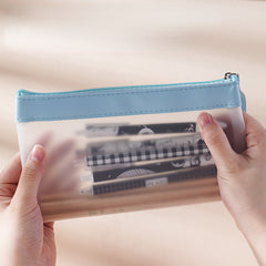 3pcs Frosted Waterproof File Bag for Test Papers & Data Storage