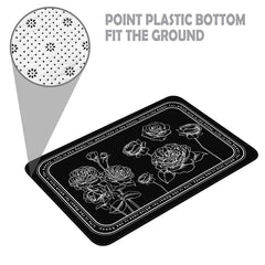 Floral Kitchen Mat Anti Slip Soft Absorbent Bath Mat