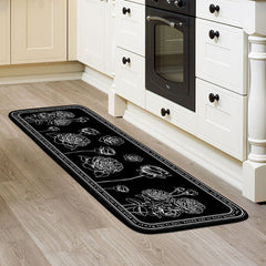 Floral Kitchen Mat Anti Slip Soft Absorbent Bath Mat