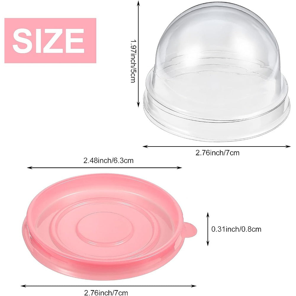 50pcs Round Mooncake Mold Box Macaroon Cupcake Cookie Party Boxes