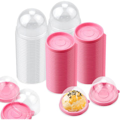 50pcs Round Mooncake Mold Box Macaroon Cupcake Cookie Party Boxes