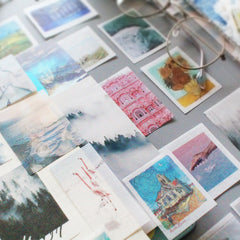 50pcs Washi Stickers Creative Journal Small Fresh DIY Decorative Stickers