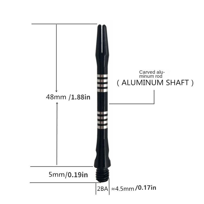 20pcs Aluminum Dart Shaft With Carved Lines - Dart Accessories