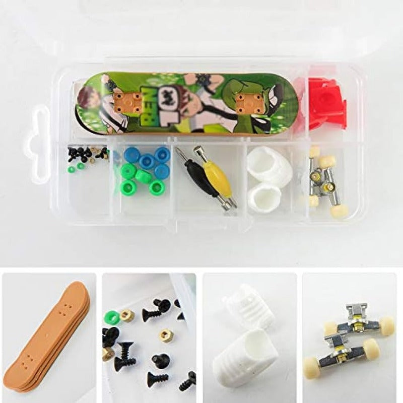 DIY Fingerboard Nuts Trucks Tool Kit Basic Bearing Wheels Packaged In Box