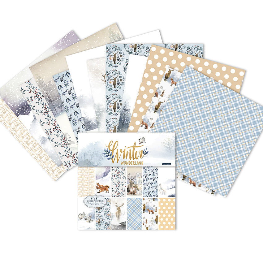 24 Sheets Christmas Pattern DIY Scrapbook Paper