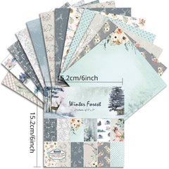 24 Sheets Christmas Pattern Paper for DIY Scrapbook and Gift Wrapping