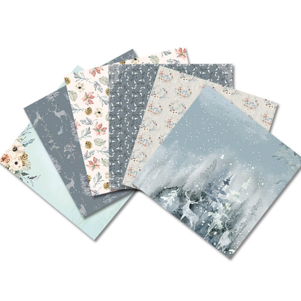 24 Sheets Christmas Pattern Paper for DIY Scrapbook and Gift Wrapping