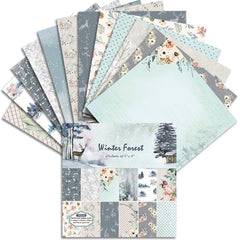 24 Sheets Christmas Pattern Paper for DIY Scrapbook and Gift Wrapping