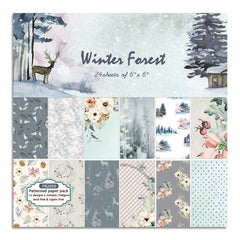 24 Sheets Christmas Pattern Paper for DIY Scrapbook and Gift Wrapping