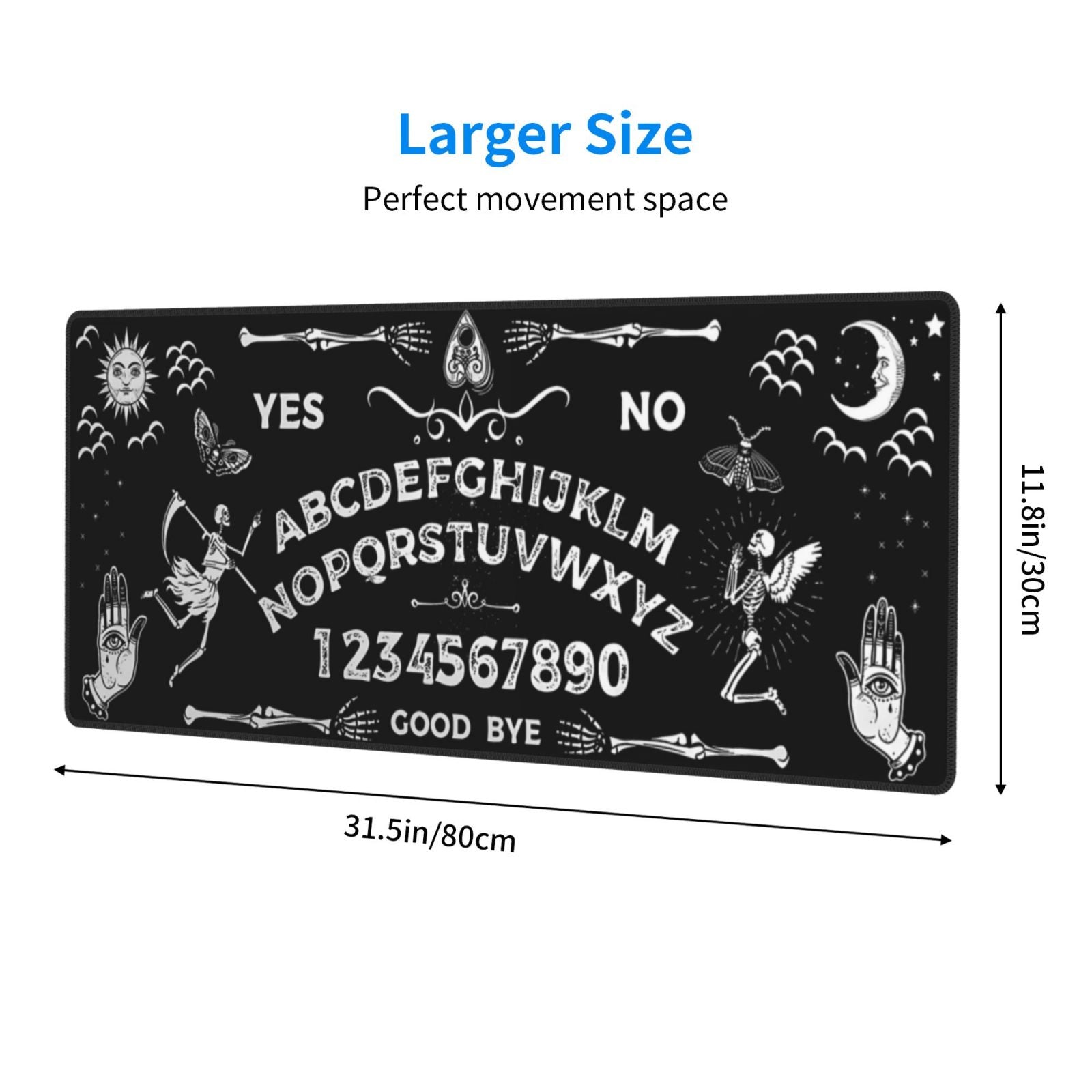 Mysterious Spirit Goth Gaming Mouse Pad 80x29 Large Desk Mat