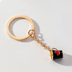 DIY Alloy Drip Cup Pendant Key Chain