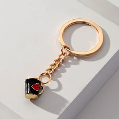 DIY Alloy Drip Cup Pendant Key Chain