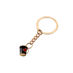 DIY Alloy Drip Cup Pendant Key Chain