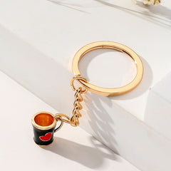 DIY Alloy Drip Cup Pendant Key Chain