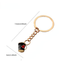 DIY Alloy Drip Cup Pendant Key Chain