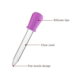 5ml Silicone Liquid Droppers With Bulb Tip Clear Eye Dropper