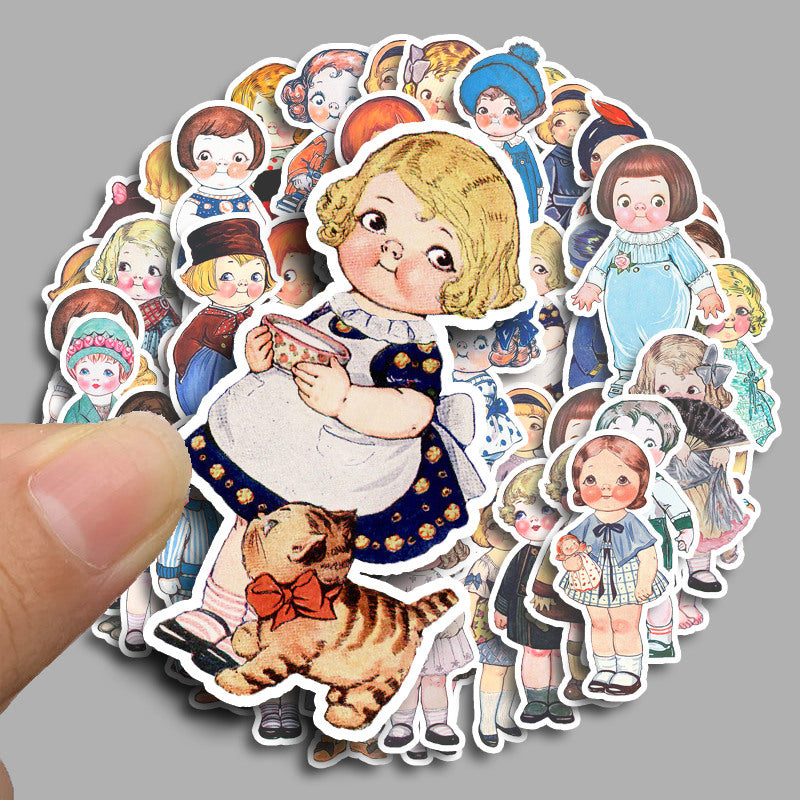 60pcs Retro Dream Manor Sticker Vinyl Sticker For Water Bottle Laptops Phone