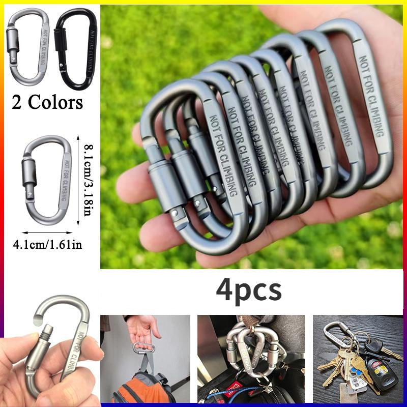 4pcs Heavy Duty Carabiner Clips for Camping Hiking