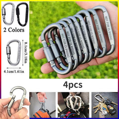 4pcs Heavy Duty Carabiner Clips for Camping Hiking