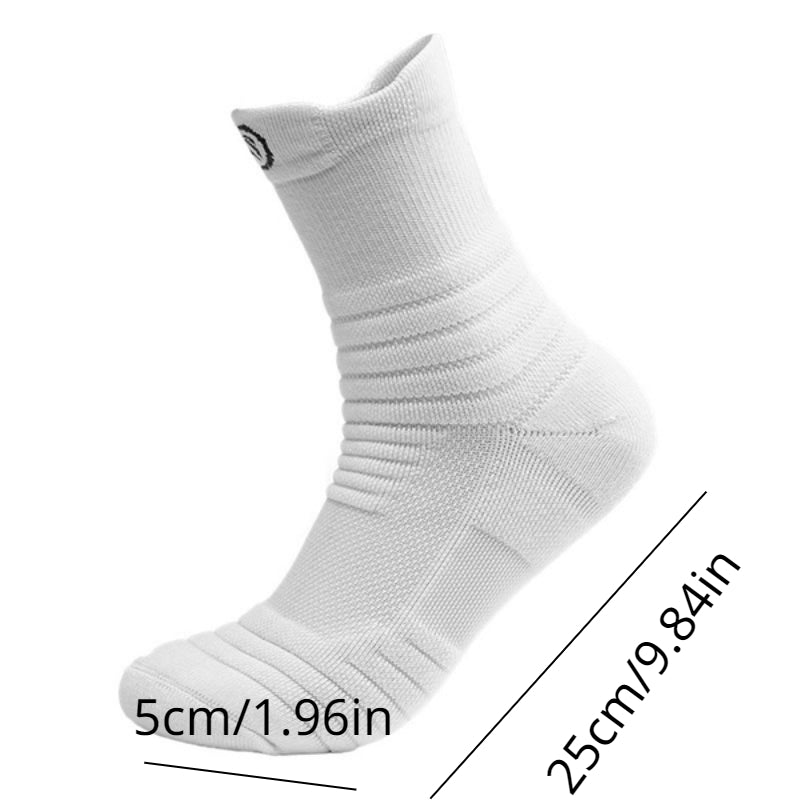 Men Thickened Padded Breathable Sweat Absorbing Crew Socks