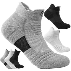 Men Thickened Padded Breathable Sweat Absorbing Crew Socks