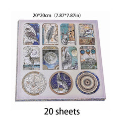 20 Sheets Vintage Universe Journal Material Papers for DIY, Arts & Crafts
