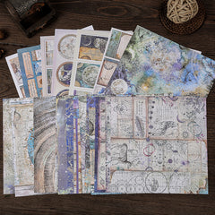 20 Sheets Vintage Universe Journal Material Papers for DIY, Arts & Crafts