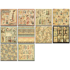 10pcs Paper Vintage Women's Life Journal For DIY Gift For Women Adults