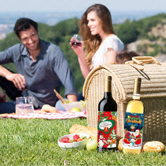 8pcs Christmas Wine Bottle Sticker Party Self adhesive Sticker
