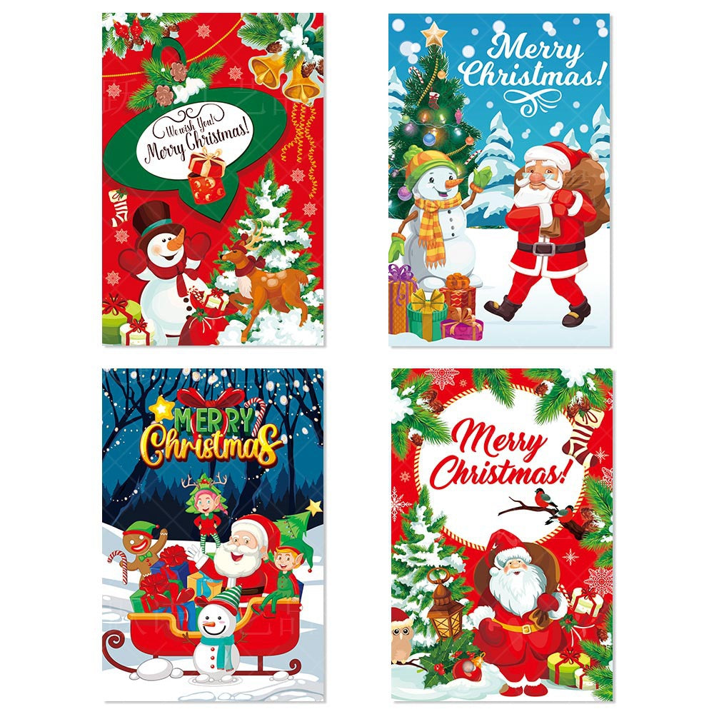 8pcs Christmas Wine Bottle Sticker Party Self adhesive Sticker