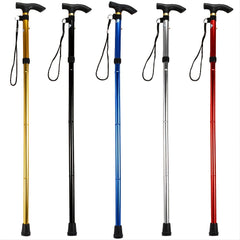 Foldable Lightweight Walking Stick Trekking Pole Adjustable Height
