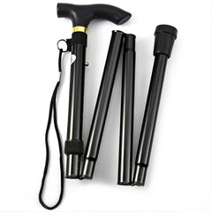Foldable Lightweight Walking Stick Trekking Pole Adjustable Height