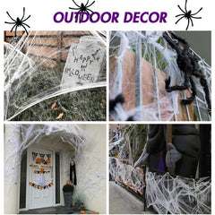 Halloween Spider Web 161 Sqft w/ 4 Spiders