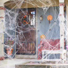 Halloween Spider Web 161 Sqft w/ 4 Spiders
