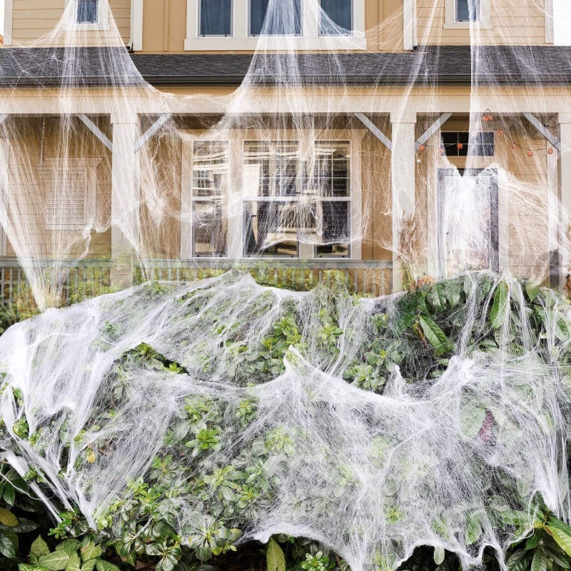 Halloween Spider Web 161 Sqft w/ 4 Spiders