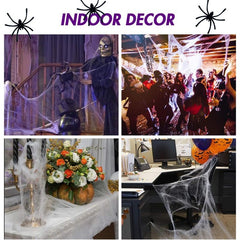 Halloween Spider Web 161 Sqft w/ 4 Spiders