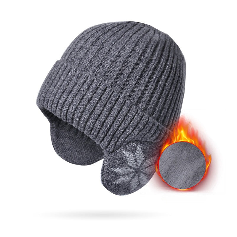 Snow Flake Pattern Earmuff & Beanie Set