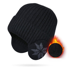 Snow Flake Pattern Earmuff & Beanie Set