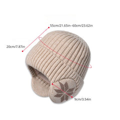 Snow Flake Pattern Earmuff & Beanie Set