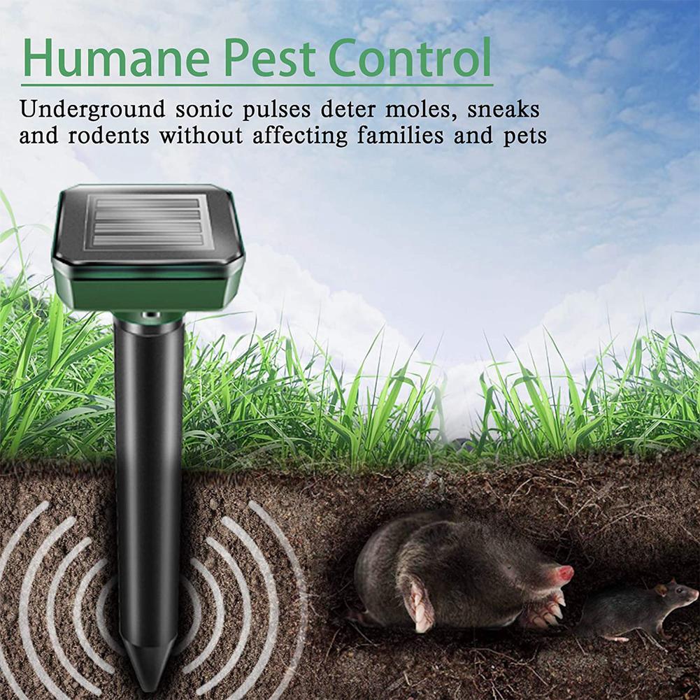 Solar Ultrasonic Mouse Repeller for Outdoor Garden Lawn Snake Repellent