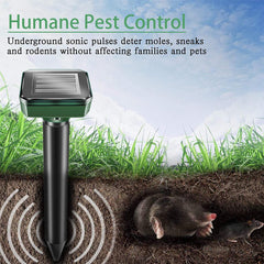 Solar Ultrasonic Mouse Repeller for Outdoor Garden Lawn Snake Repellent