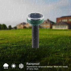 Solar Ultrasonic Mouse Repeller for Outdoor Garden Lawn Snake Repellent