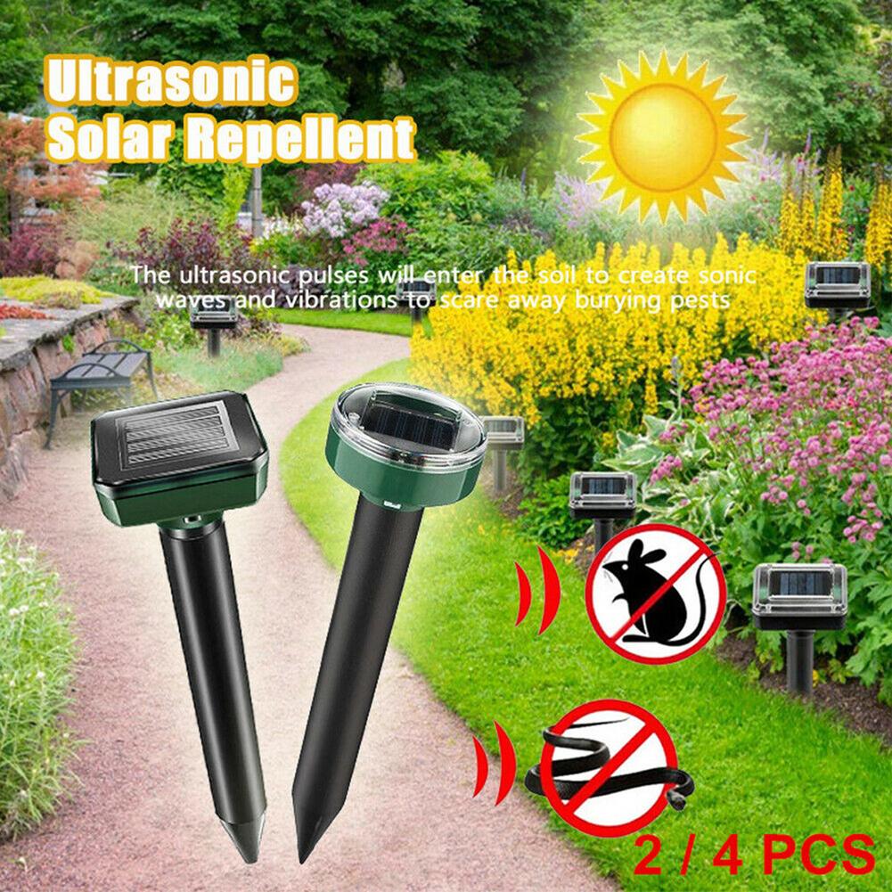 Solar Ultrasonic Mouse Repeller for Outdoor Garden Lawn Snake Repellent