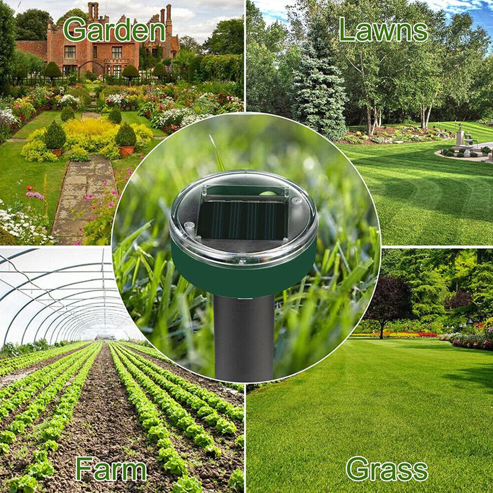 Solar Ultrasonic Mouse Repeller for Outdoor Garden Lawn Snake Repellent