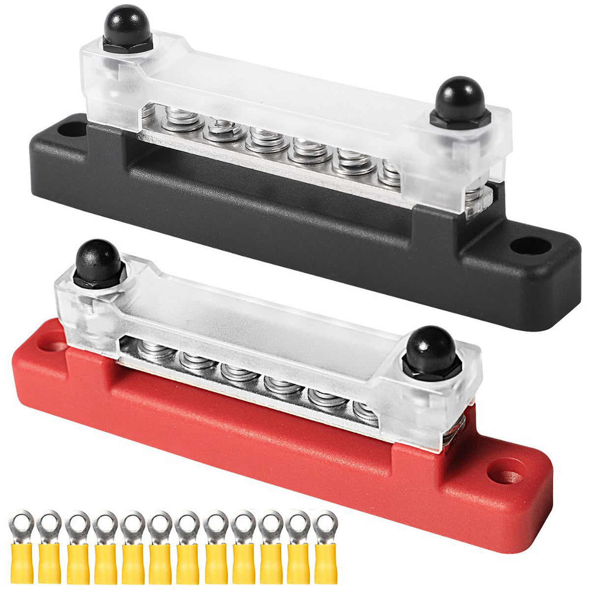 6-Way Bus Bar Terminal Block 300V AC 48V DC Power Distribution Block