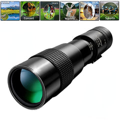 Portable 10-300X40 HD Zoom Telescope Monocular Long Range Binoculars