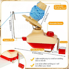 Hand Operated Yarn Ball Winder Portable Package Easy Setup