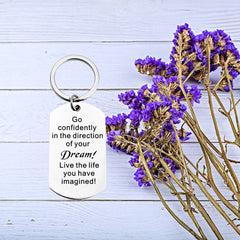 Stainless Steel Keychain Bag Pendant Gift Men Women Friends