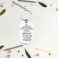 Stainless Steel Keychain Bag Pendant Gift Men Women Friends